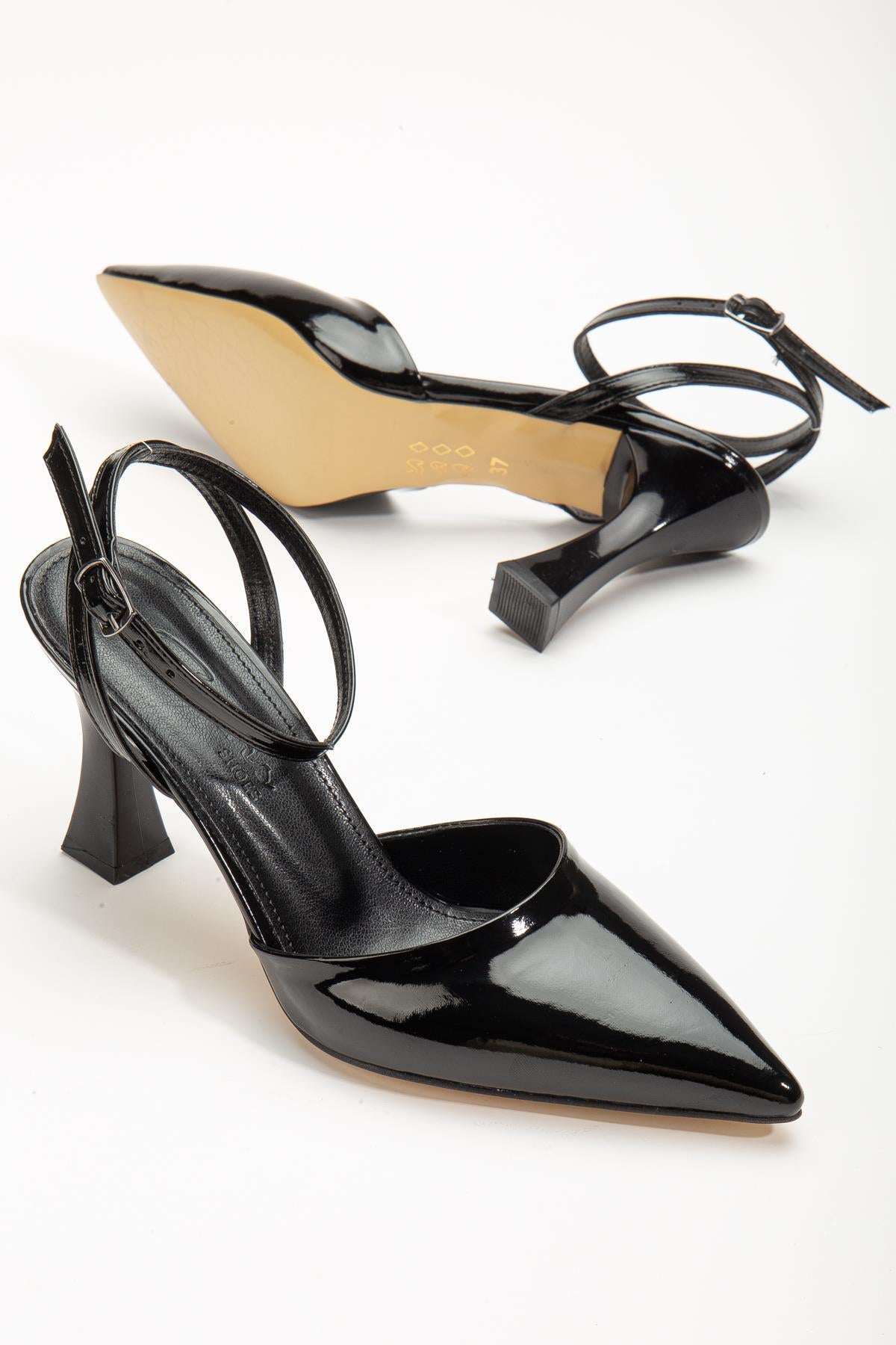 Emilia Kadın Yüksek Topuklu Rugan Bilekten Tek Bantlı Stiletto Ayakkabı Ürün ikincil görseli