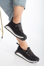 Verica Kadın Spor Ayakkabı Sneaker Lastik Detaylı Taşlı
