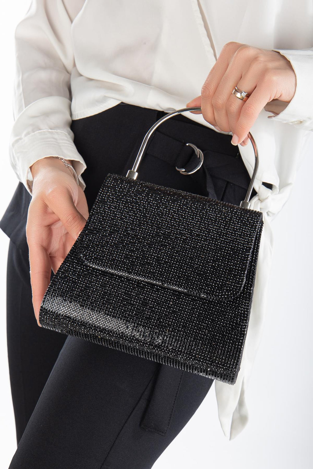 Renata Taşlı Abiye Portföy Clutch Çanta Gece Çantası Zincir Askılı