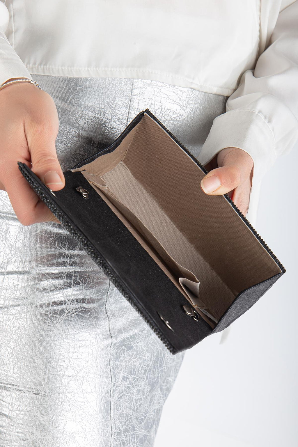 Ramona Taşlı Abiye Portföy Clutch Çanta Gece Çantası Zincir Askılı