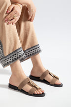 Suins Ashley Model Çift Bantlı Süet Terlik