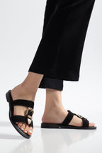 Suins Ashley Model Çift Bantlı Süet Terlik