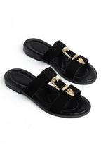 Suins Ashley Model Çift Bantlı Süet Terlik