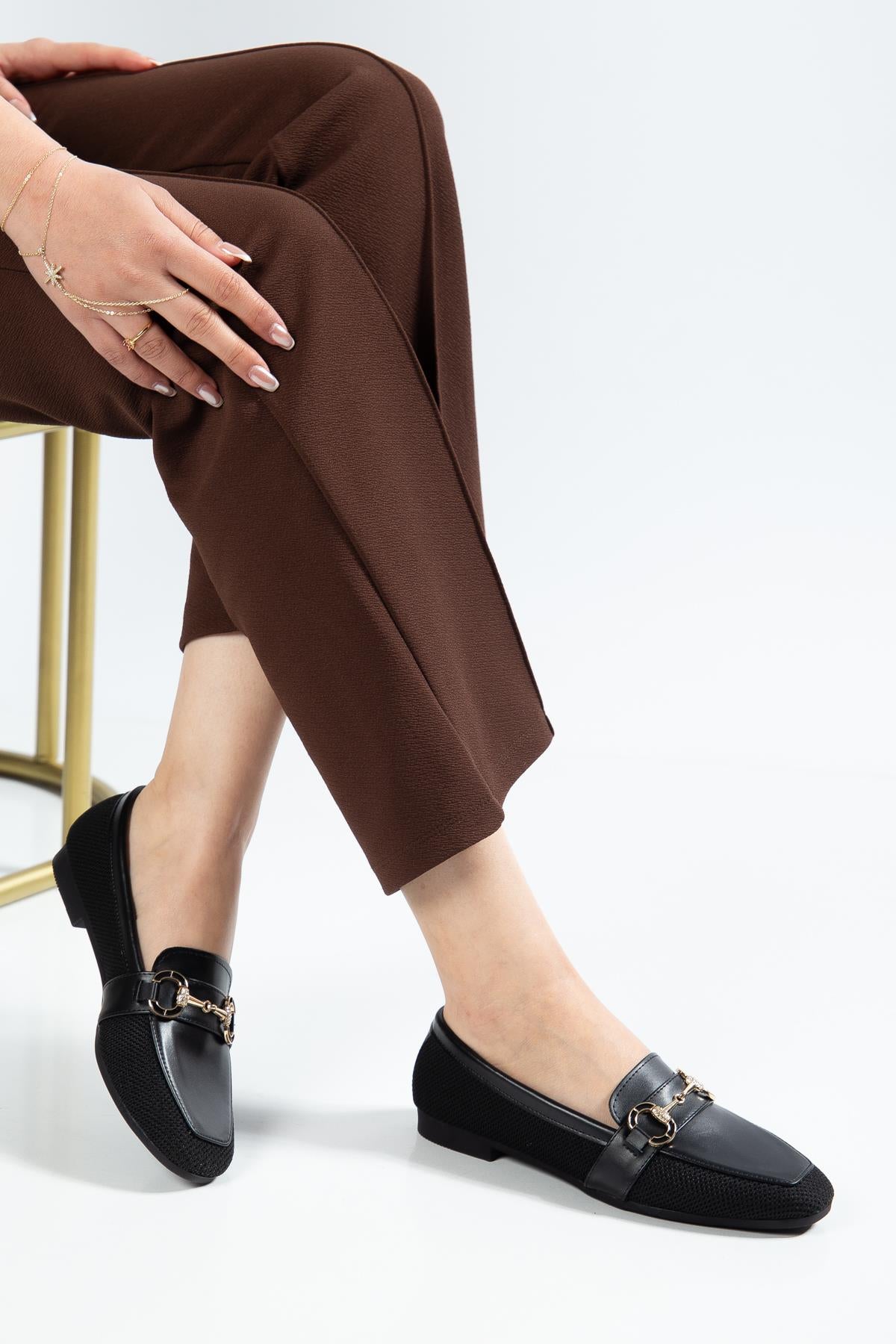 Suins Bernal Model Örgü Kumaş Kadın Babet Ayakkabı Ürün ana görseli