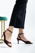 Suins Carmel Model Kadın Bilekten Bağlamalı Stiletto Ayakkabı