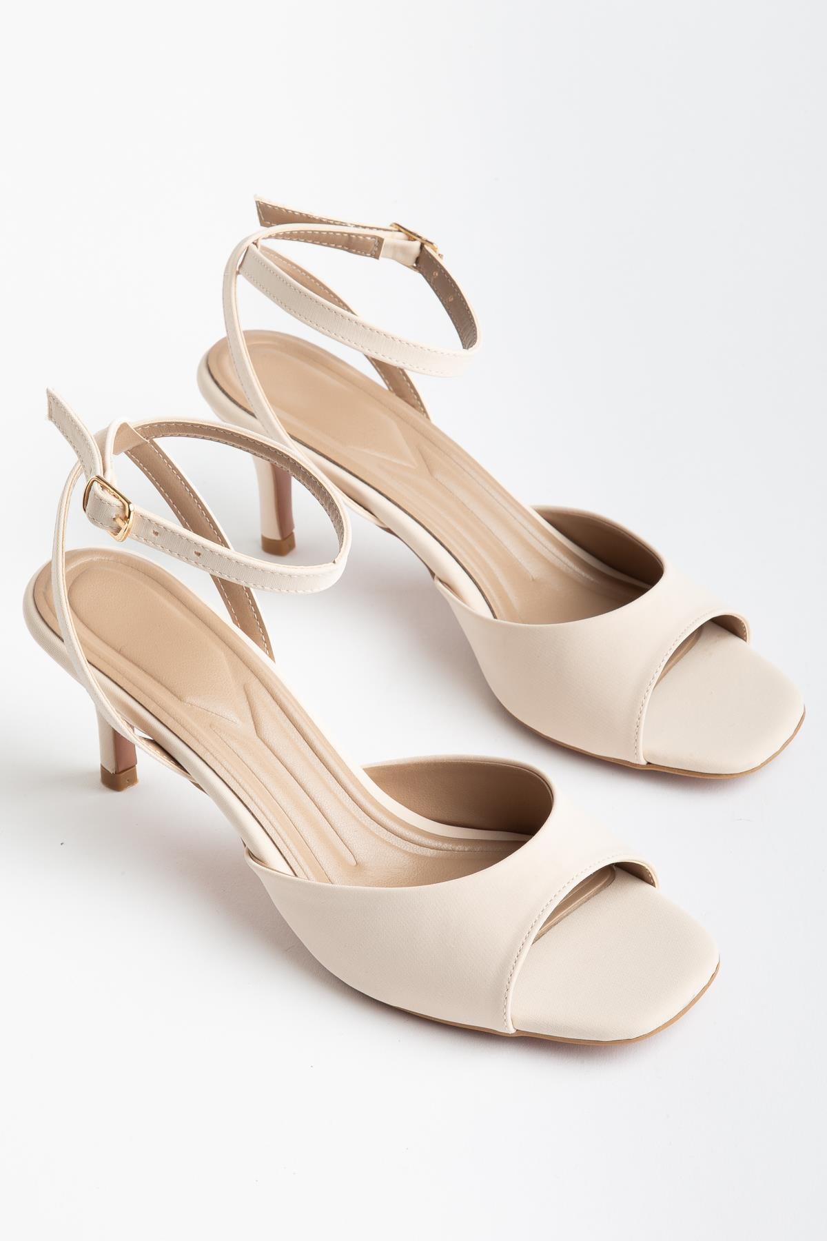 Suins Carmel Model Kadın Bilekten Bağlamalı Stiletto Ayakkabı