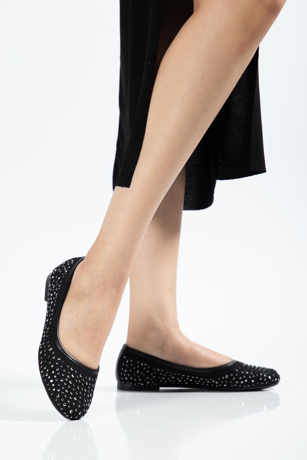 Suins Davis Model Taşlı Kadın Babet Ayakkabı Ürün ikincil görseli