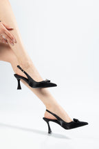 Suins Elvis Model Fiyonklu Kadın Stiletto Ayakkabı