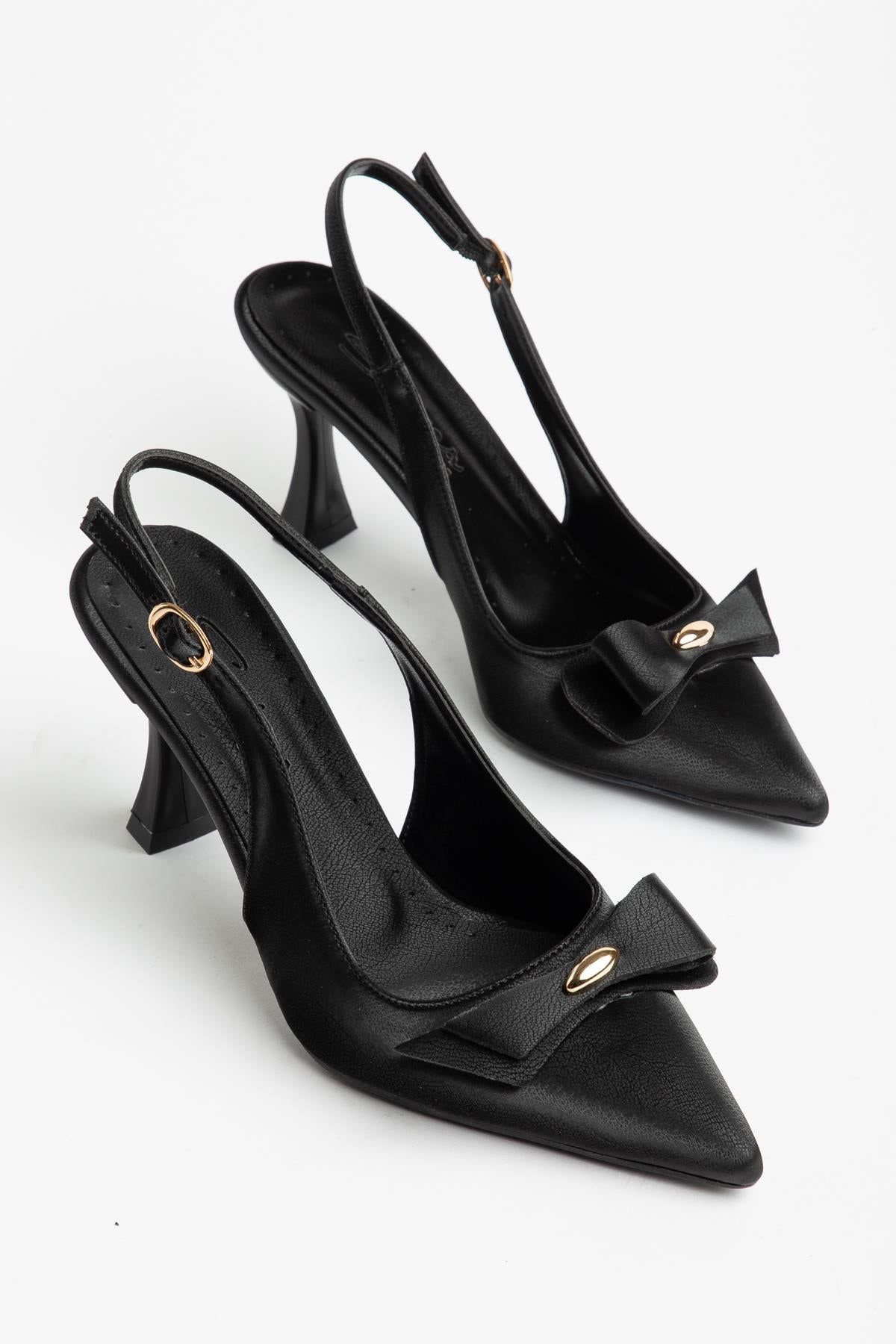 Suins Elvis Model Fiyonklu Kadın Stiletto Ayakkabı