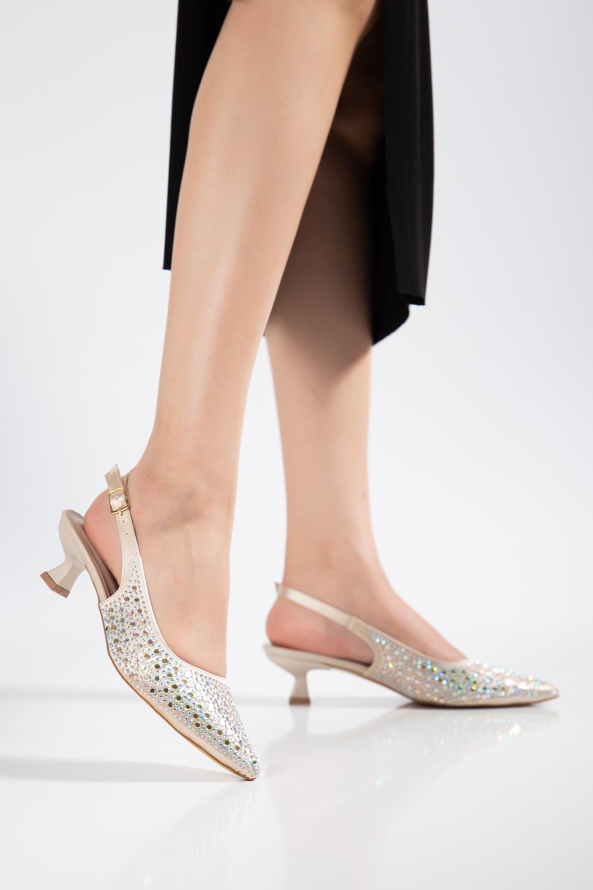 Suins Greal Model Kadın Taş İşlemeli Abiye Ayakkabı