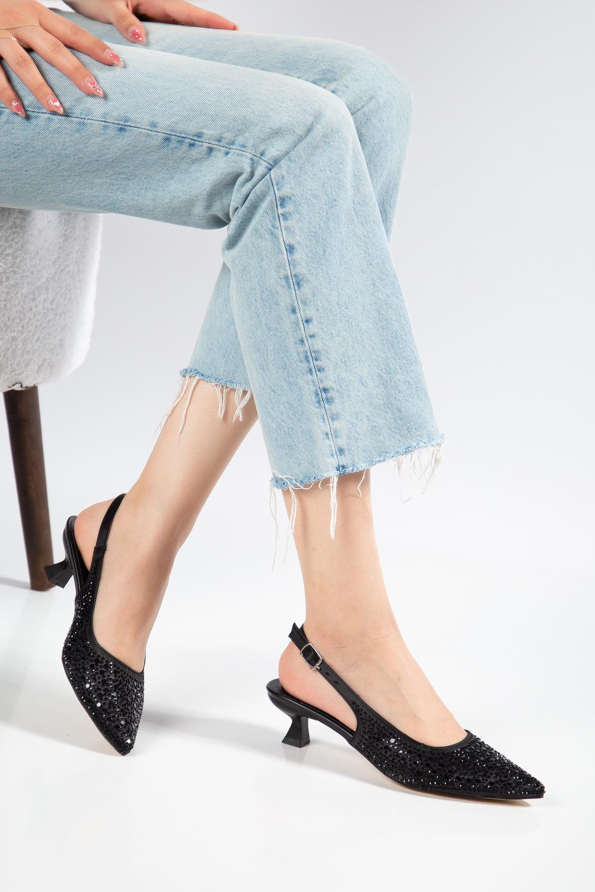 Suins Greal Model Kadın Taş İşlemeli Abiye Ayakkabı