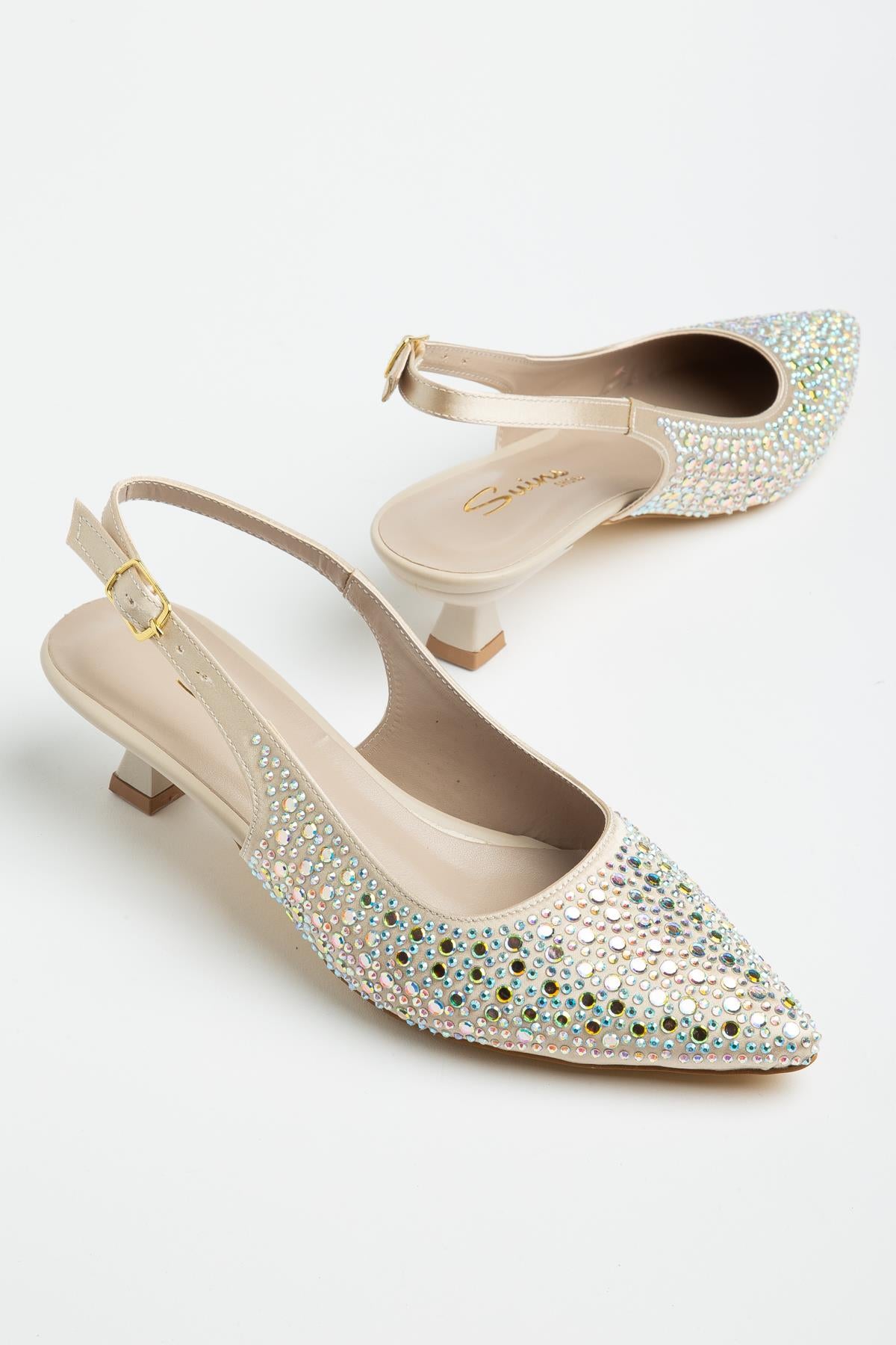 Suins Greal Model Kadın Taş İşlemeli Abiye Ayakkabı