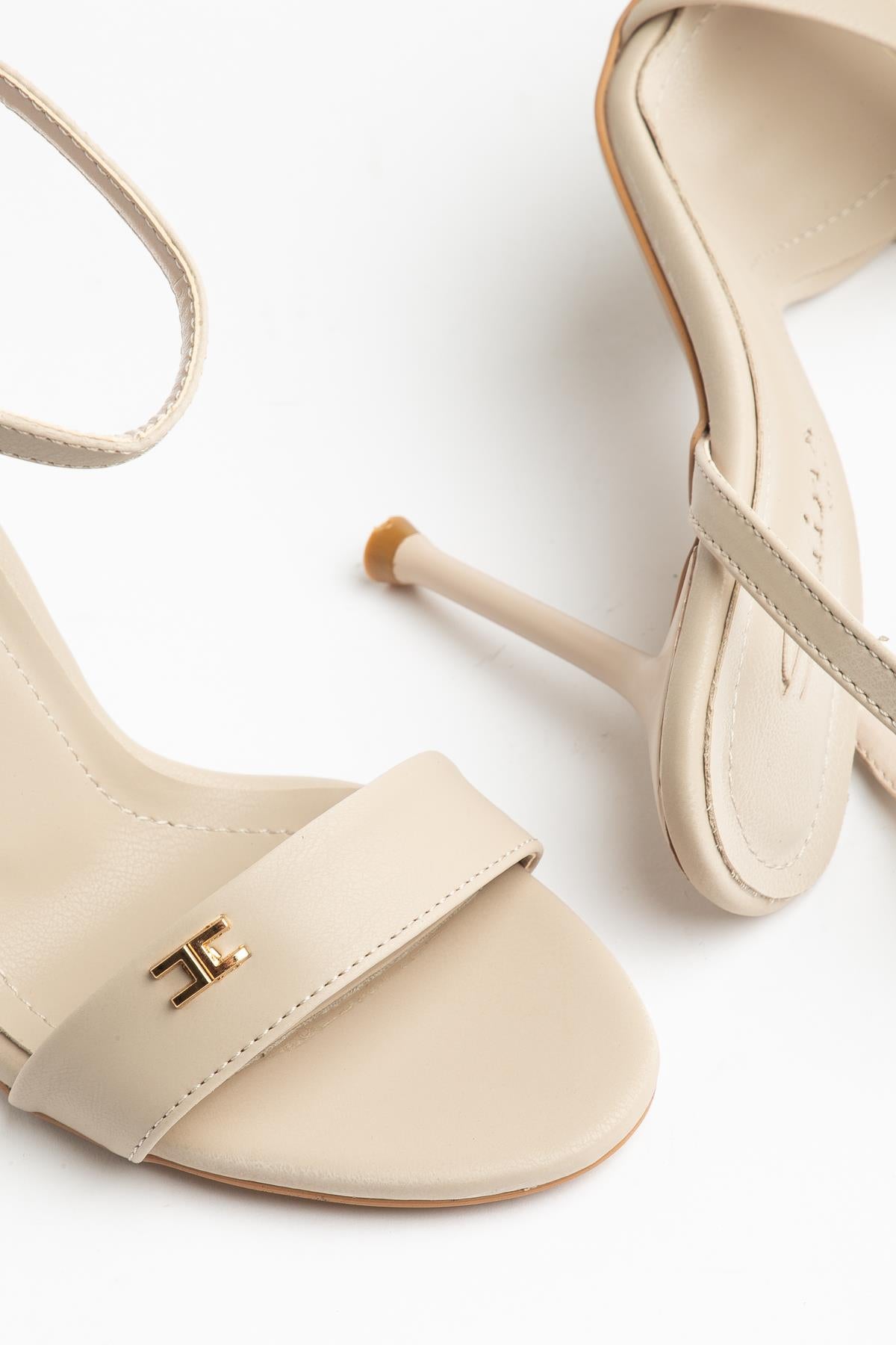 Suins Kaine Model Bilekten Bağlamalı Kadın Topuklu Ayakkabı