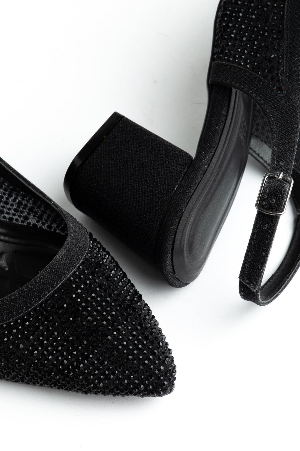 Suins Keily Model Kadın Taş İşlemeli  Kalın Topuklu Abiye Ayakkabı