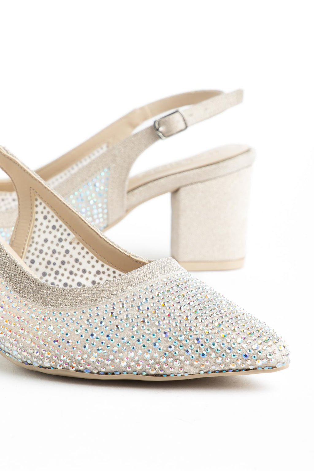 Suins Keily Model Kadın Taş İşlemeli  Kalın Topuklu Abiye Ayakkabı