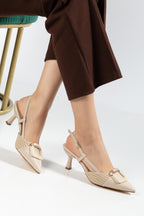Suins Lady Model Kadın Stiletto İki Renk Ayakkabı 7 Cm