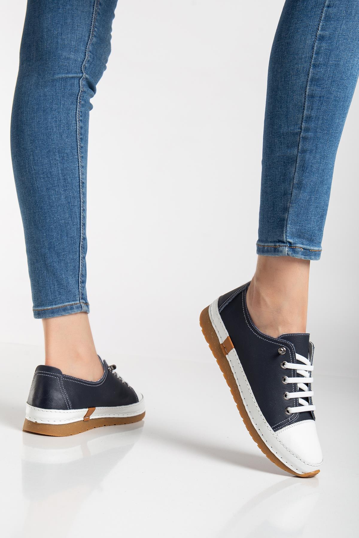 Suins Lorry Hakiki Deri Yumuşak Kadın Günlük Spor Ayakkabı Sneaker Ürün ikincil görseli