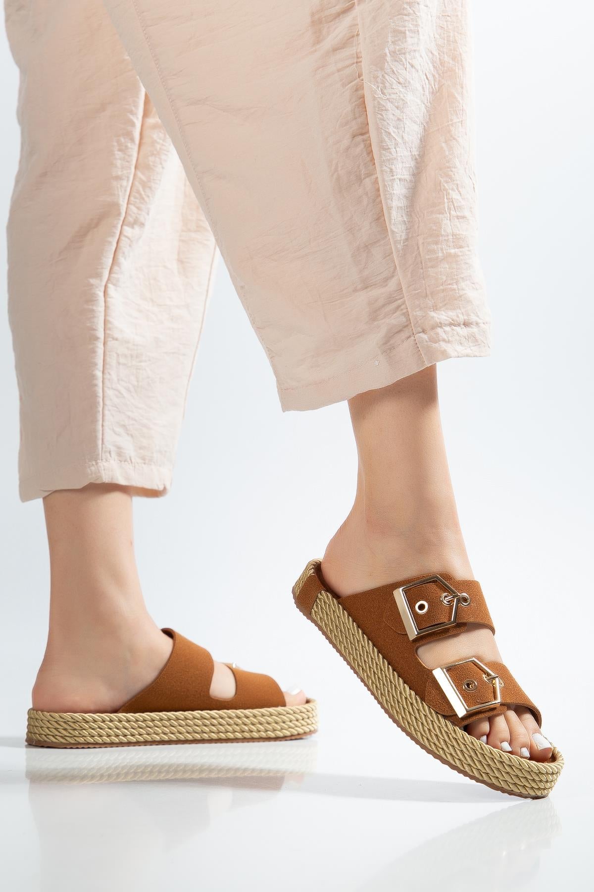 Suins Losien Model Çift Bantlı Kadın Terlik Ürün ikincil görseli