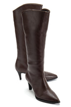 Suins Lucin Kadın Siyah Kahve Çizme 7 Cm Topuk Boyu Çizme