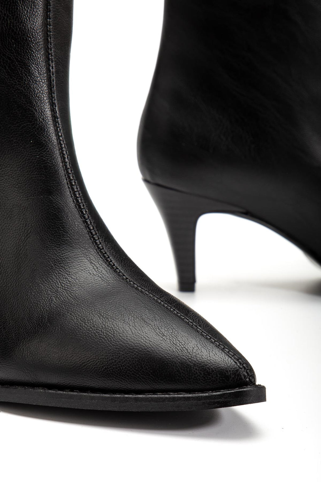 Suins Lucin Kadın Siyah Kahve Çizme 7 Cm Topuk Boyu Çizme