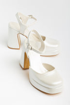 Suins Marley Kadın Platform Topuklu Saten Topuklu Ayakkabı