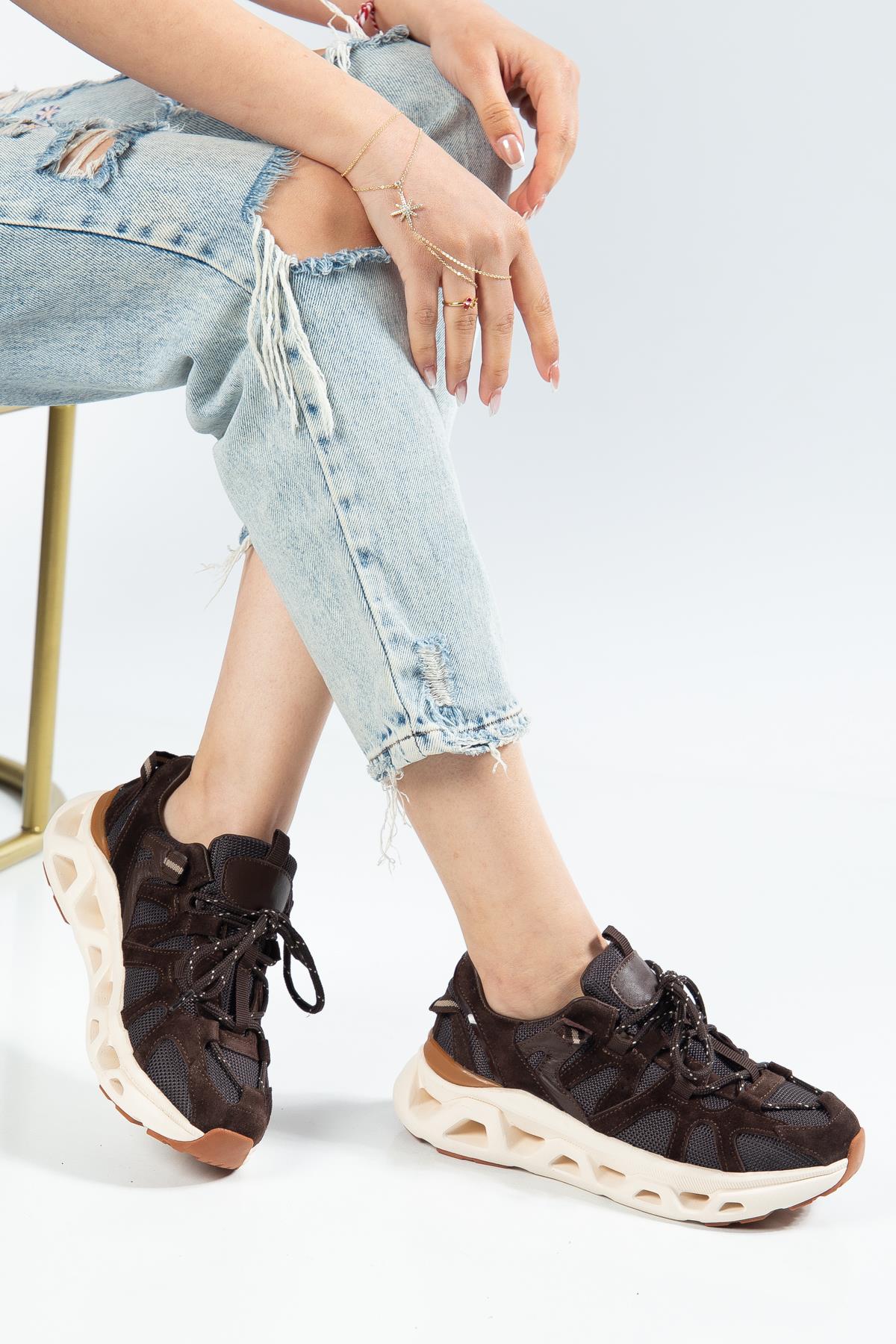 Suins Meloni Model Hakiki Deri Kadın Spor Ayakkabı Sneaker