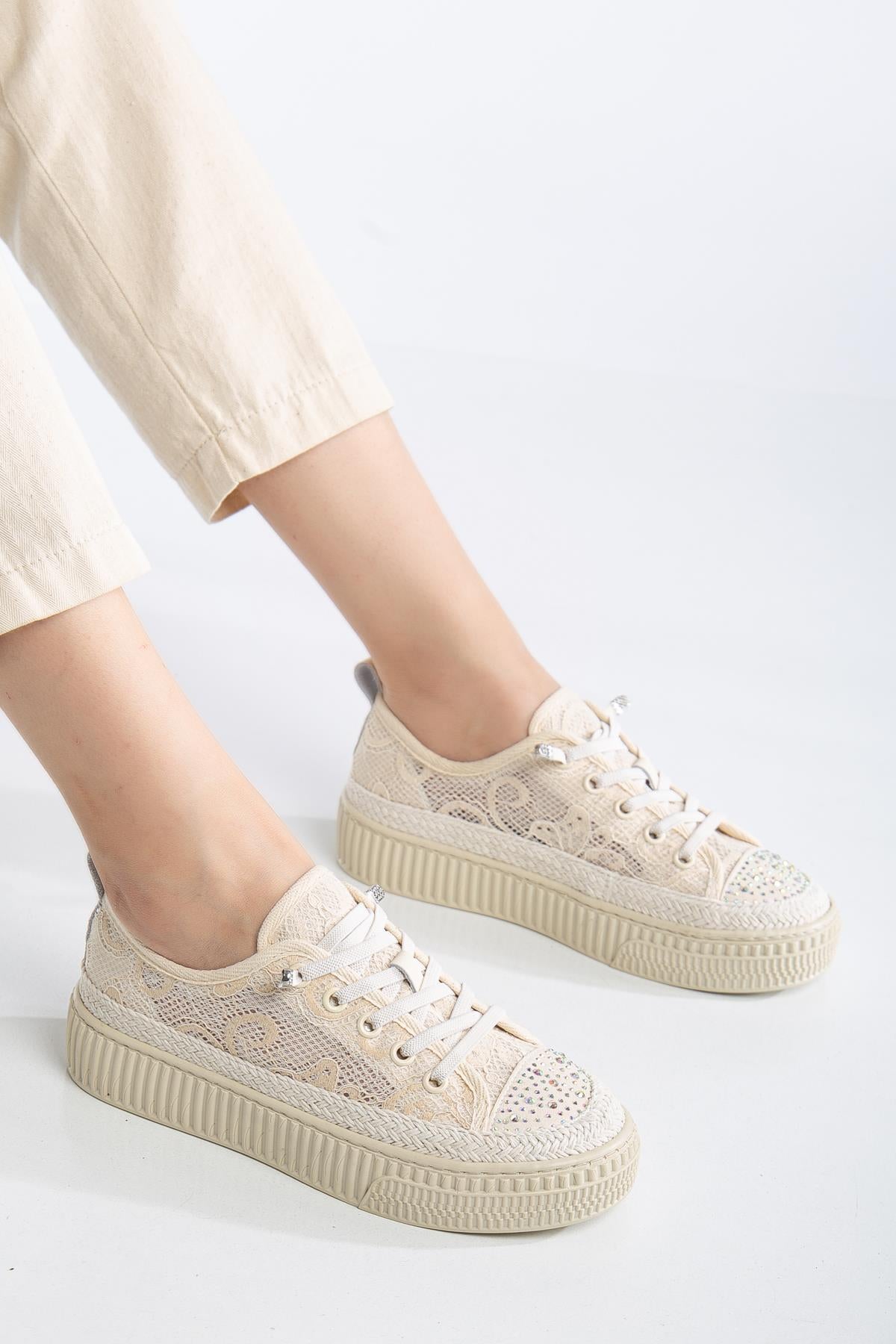 Suins Montero Model File Dantel Detaylı Kadın Spor Ayakkabı Sneaker Ürün ana görseli