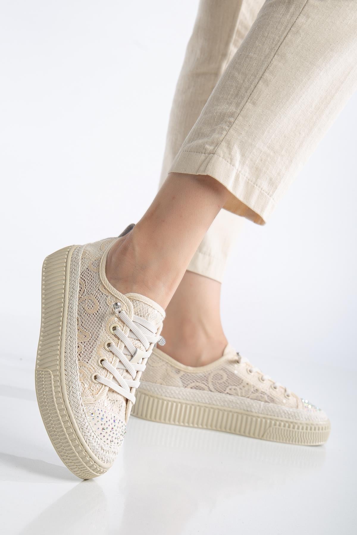 Suins Montero Model File Dantel Detaylı Kadın Spor Ayakkabı Sneaker Ürün ikincil görseli