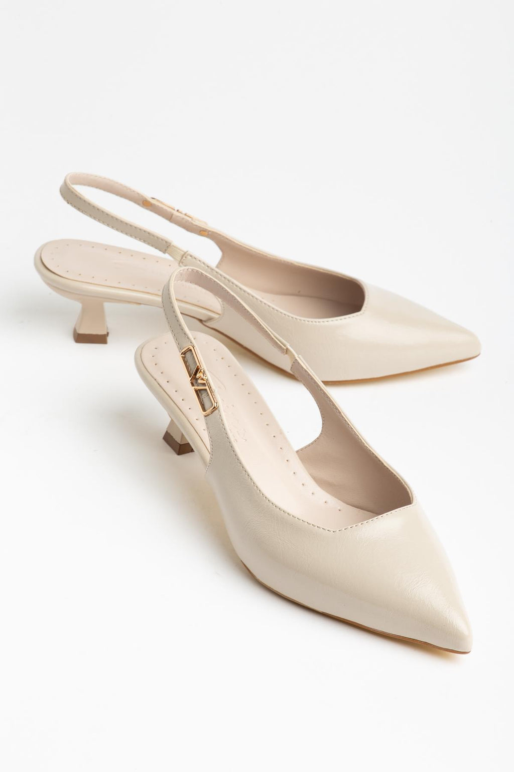 Suins Monica Model Kadın Mini Topuklu Lastikli Stiletto Ayakkabı