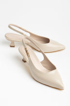 Suins Monica Model Kadın Mini Topuklu Lastikli Stiletto Ayakkabı