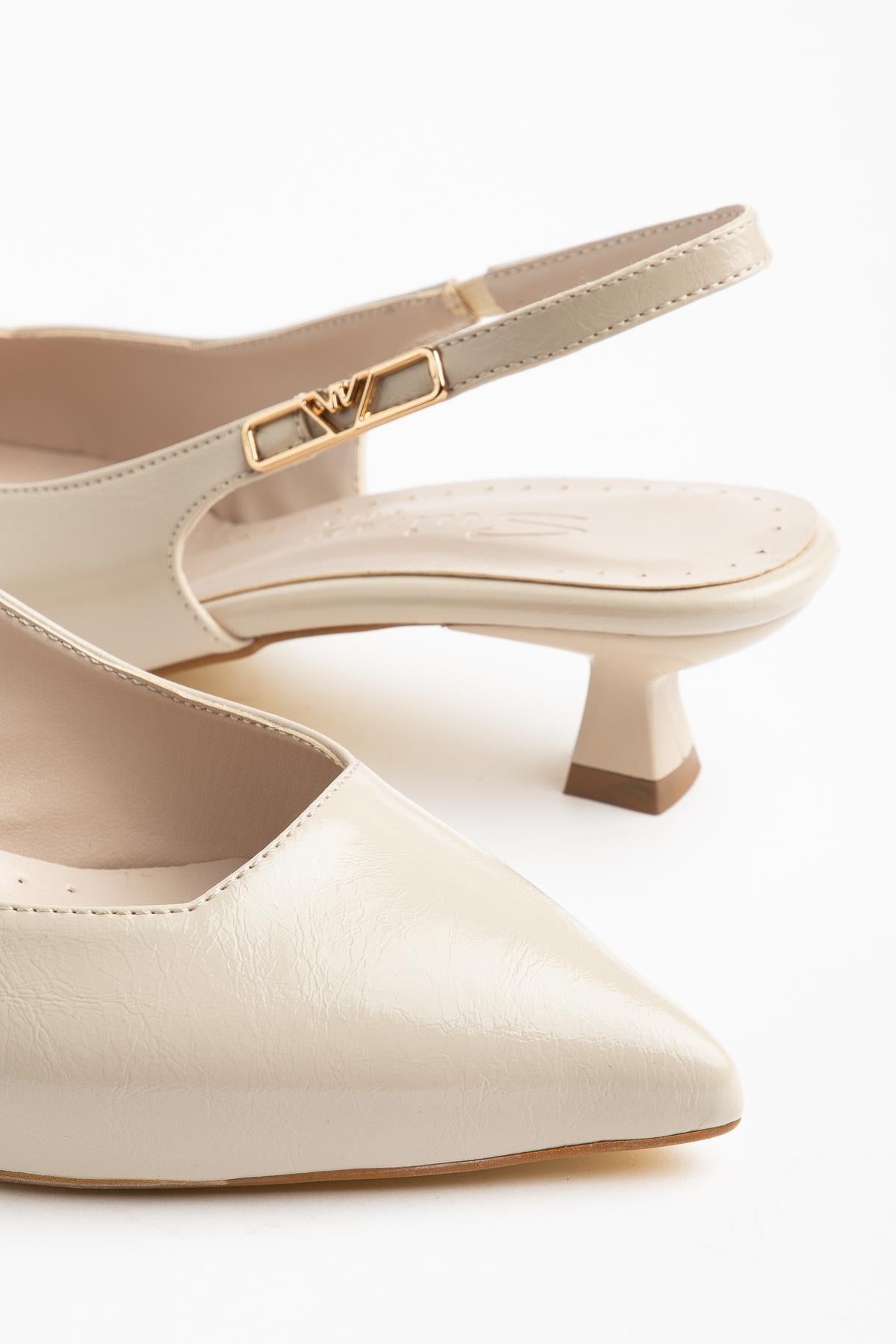 Suins Monica Model Kadın Mini Topuklu Lastikli Stiletto Ayakkabı