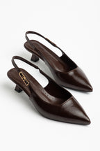 Suins Monica Model Kadın Mini Topuklu Lastikli Stiletto Ayakkabı