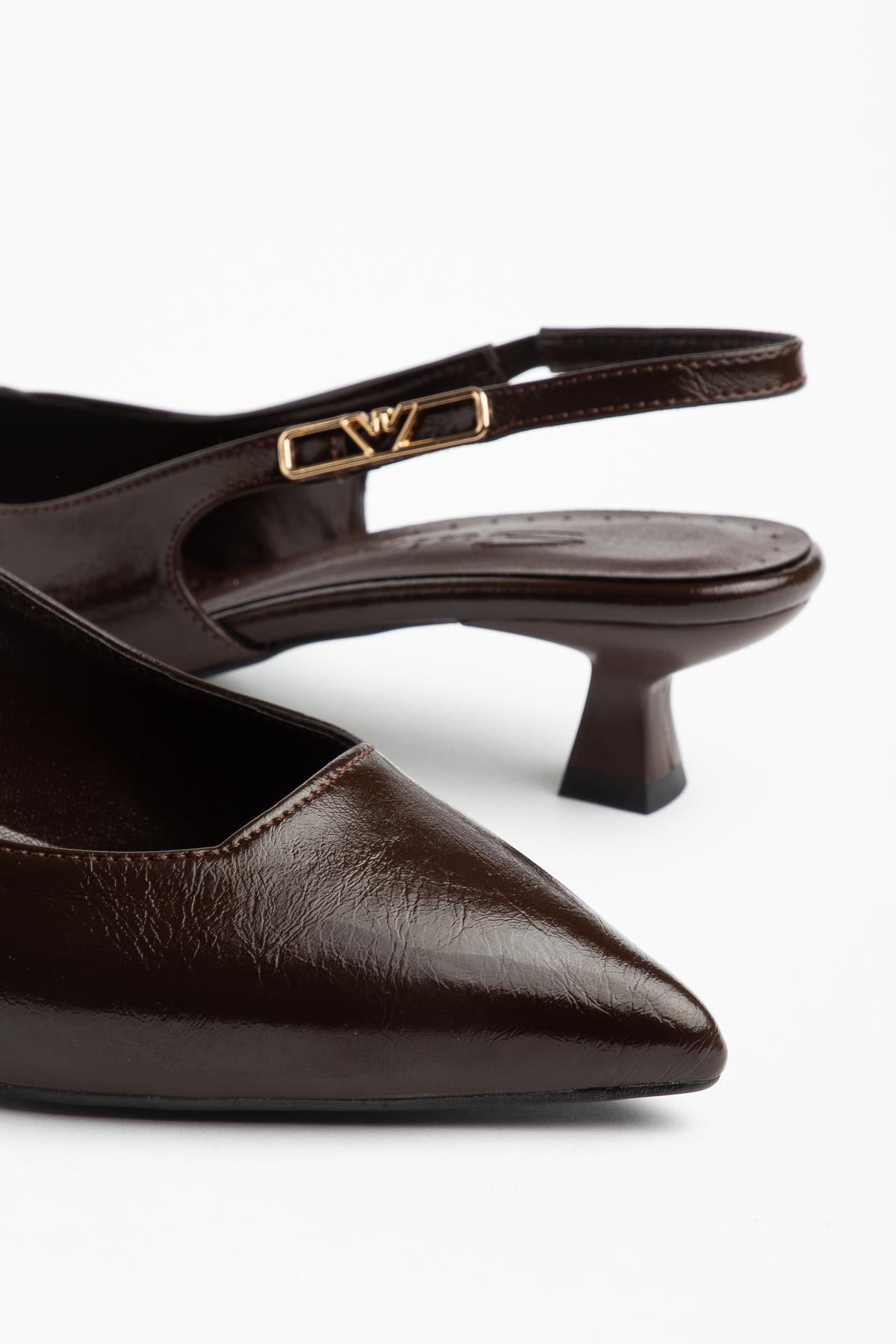 Suins Monica Model Kadın Mini Topuklu Lastikli Stiletto Ayakkabı