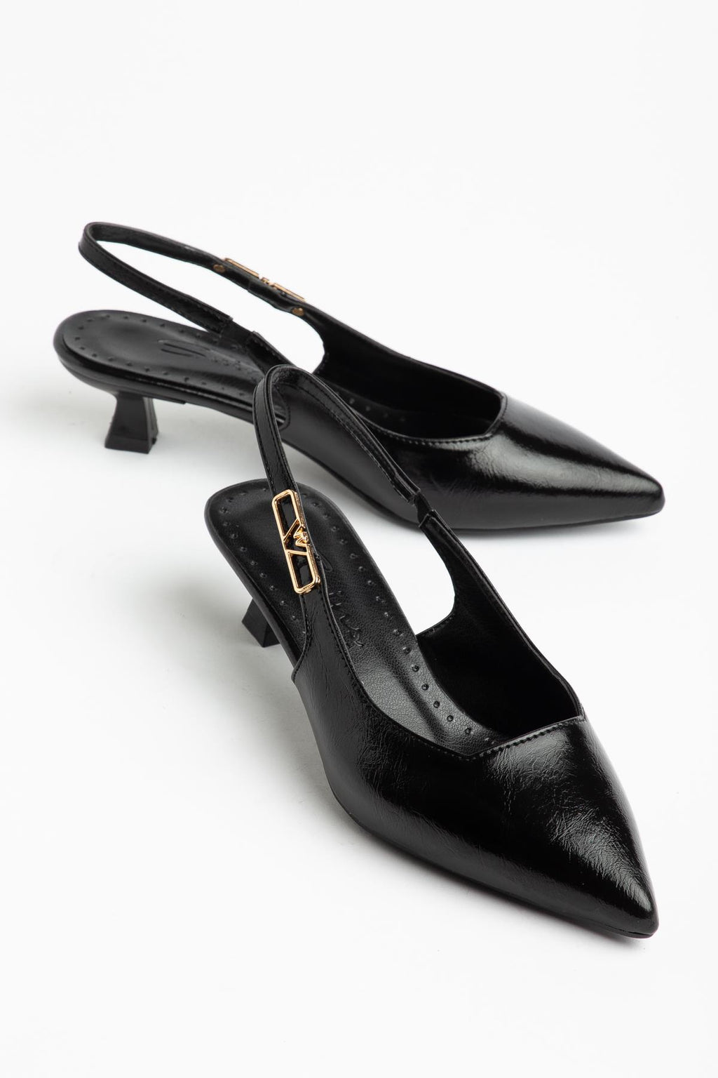 Suins Monica Model Kadın Mini Topuklu Lastikli Stiletto Ayakkabı