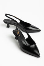 Suins Monica Model Kadın Mini Topuklu Lastikli Stiletto Ayakkabı