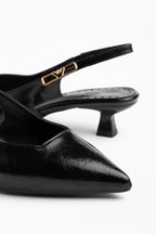 Suins Monica Model Kadın Mini Topuklu Lastikli Stiletto Ayakkabı