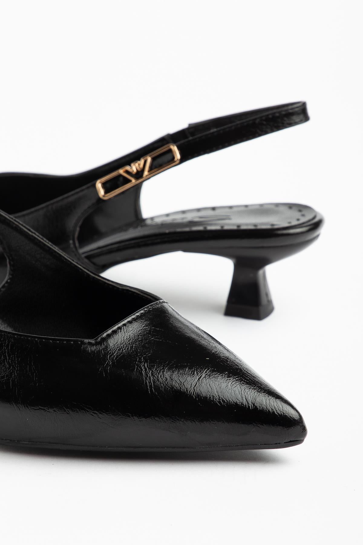 Suins Monica Model Kadın Mini Topuklu Lastikli Stiletto Ayakkabı