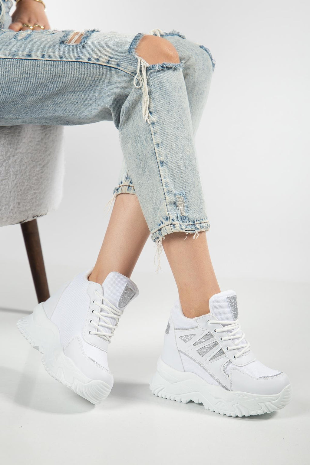 Suins Juvina Model Yüksek Gizli Topuklu Kadın Spor Ayakkabı Sneaker