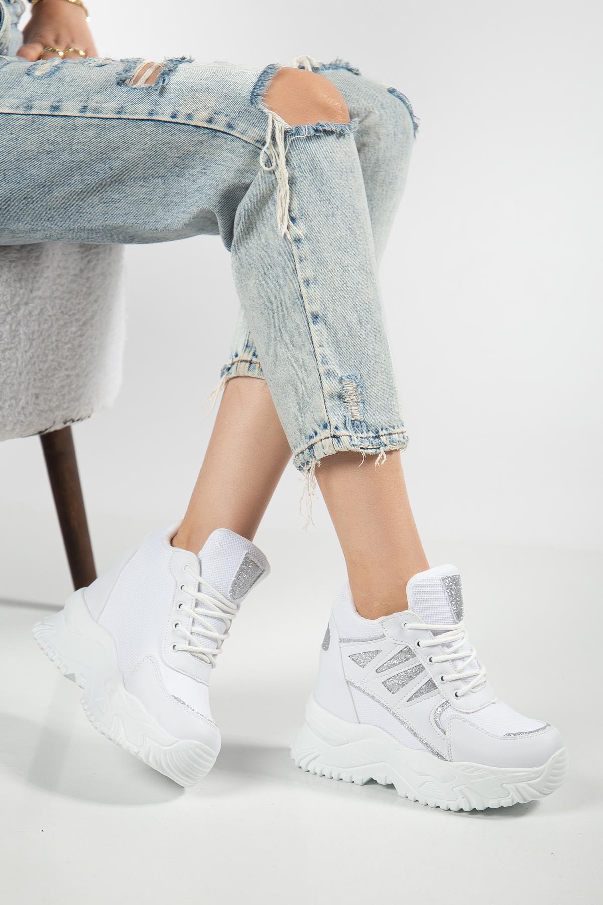 Suins Juvina Model Yüksek Gizli Topuklu Kadın Spor Ayakkabı Sneaker