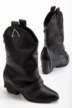 Suins Puera Western Kadın Kovboy Kahve Siyah Bot