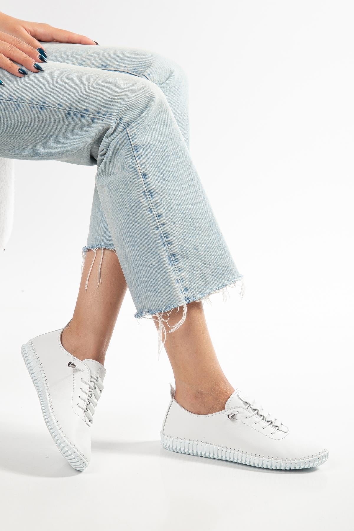 Suins Ramia Model Hakiki Deri Yumuşak Kadın Günlük Spor Ayakkabı Sneaker