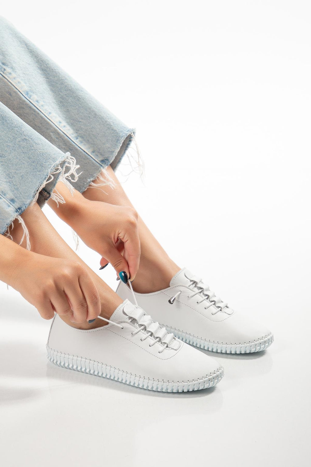 Suins Ramia Model Hakiki Deri Yumuşak Kadın Günlük Spor Ayakkabı Sneaker