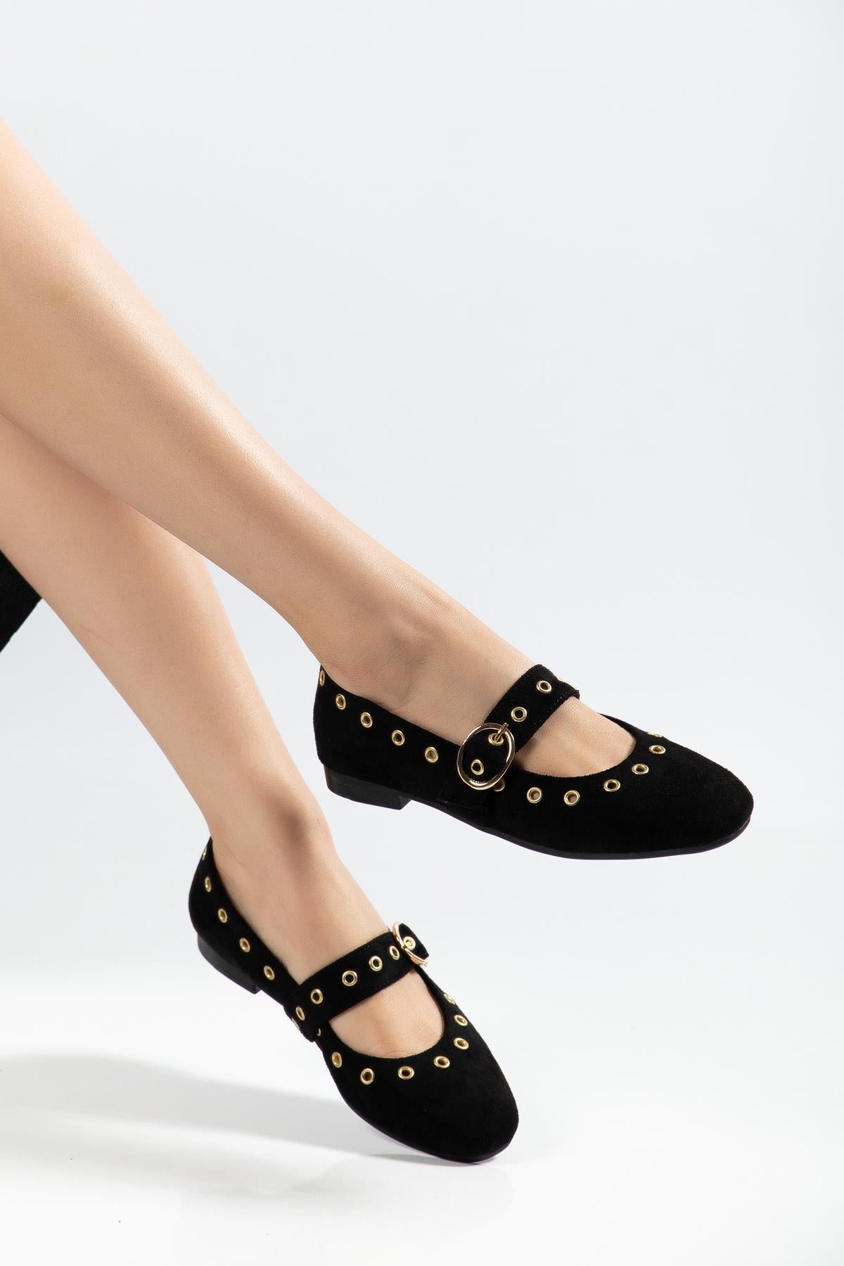 Suins Mary Zımbalı Süet Kadın Babet Ayakkabı Ürün ana görseli