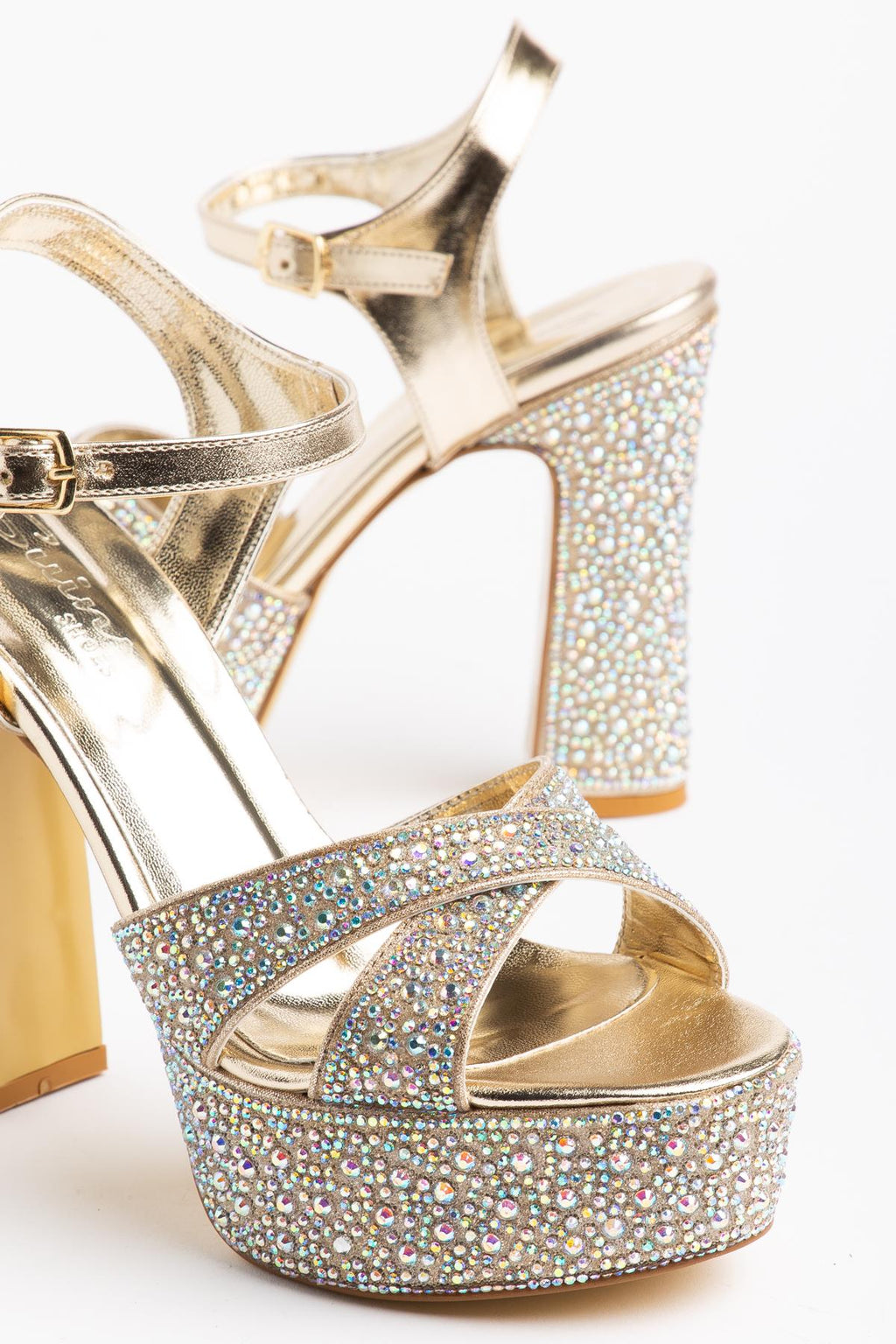 Suins Stary Model Kadın Platform Topuklu Taş Detaylı Abiye Ayakkabı