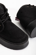 Suins Stein Model İçi Komple Kürklü Bağcıklı Siyah Taba Ten Kadın Bot