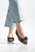 Suins Tesia Model Fiyonklu Kadın Babet Ayakkabı