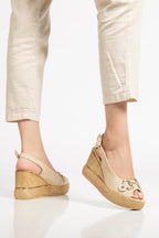 Suins Twine Model Kadın Taşlı Platform Sandalet