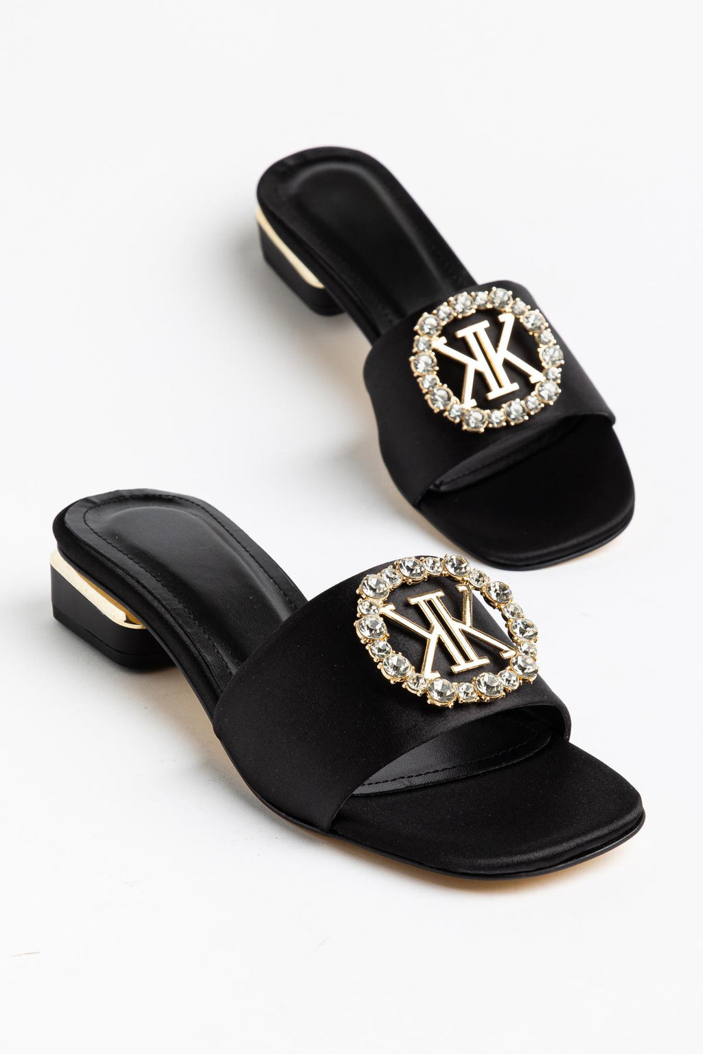 Suins Larin Model Taş Toka Detaylı Saten Kadın Terlik