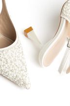 Suns Blaze Model Kadın İnci Detaylı Abiye Gelin Ayakkabı