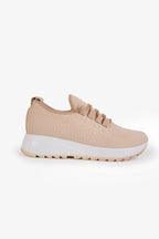 Tegan Kadın Spor Ayakkabı Sneakers Triko Taşlı Bağcıklı Günlük TEGAN29750